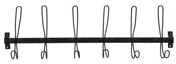 Decorator Wall Mounted Metal Coat & Hat Rack, 25.25' X 8'H