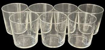 7 Pcs Clear Double Rocks Bar Glasses, 3.5'H