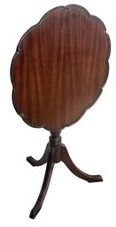 Vintage Mahogany Tilt-Top Tea Table With Pie Crust Edge, 23.5' Diam. X 39.75'H As Pictured