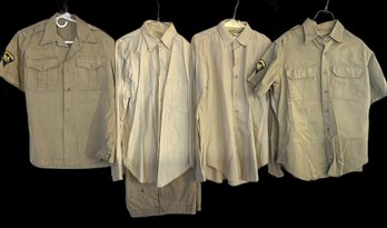 Army Uniform Items - 4 Shirts - 2 Trousers
