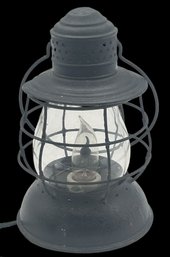 Vintage Barebones Railroad Lantern, Electrified, 10'H
