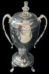 Mirrored Chrome Samovar Urn Design Electric Coffee Percolator & Hot Beverage Server, 16.5'H