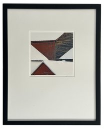 Well Framed & Matted Color Photo By Jon Olsen 'Rooflines',  17-1/8' X 21-1/8'H