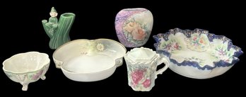 6 Pcs Antique & Vintage Porcelain, As Pictured