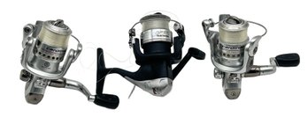 3 Pcs Spinning Fishing Reels -2-Abu Garcia Cardinal 101 5-Bearings And Shimando FX1000FB, As Pictured
