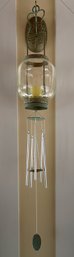 Combination Windchime With Candle And Glass Globe, 32.5'H