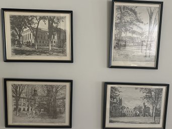 Four Framed Prints From The University Of Michigan Campus