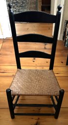 Wood Chair With Rush Seat - 18' W X 13.5D X 37'H