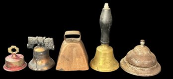 5 Pcs Vintage Bell Lot, As Pictured
