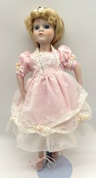 Porcelain Doll - Ballerina - With Stand - 16.5'H