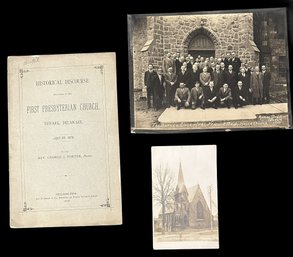 Group Of Items Relating To The Presbyterian Church Of Newark, Delaware - See List