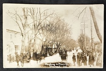 RPPC By Herbener: 'Sleighing On Main St. Newark, Del' - Winter Scene - Postally Used - 1911
