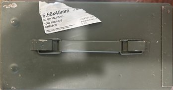 Military Ammunition Can Containing Stated 1000 Rounds Of 5.56 X 45mm Ammunition - NO Shipping
