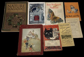 8 Pcs Vintage And Antique Ephemera Lot - As Pictured