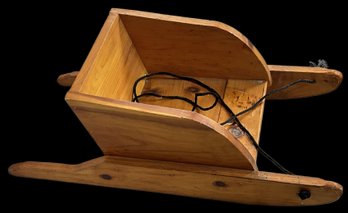 Vintage Wooden Child's Pull Sled, 17' X 35.5' X 13'H