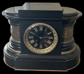 Impressive Antique Bigelow Kennard Co Boston Marble Mantle Clock,  14' X 7.5' X 10.5'H