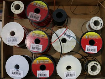 Lot Of Different Size Wires On Spools - Varying Amounts