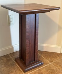 Wooden Low Square Missions Style Wooden Pedestal, 14' Sq X 22.5'H