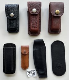 Vintage Lot Of Various Knife Cases, As Pictured