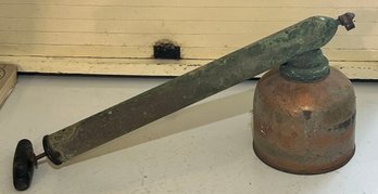 Vintage Copper & Brass Blizzard Continuous Sprayer, Great Patina, 18'L