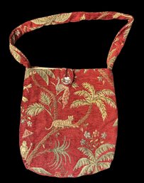 Nice Quality Ladies Tapestry Jungle Themed Hand Or Shoulder Bag, Clean, 12' X 13' (27'L With Handle)