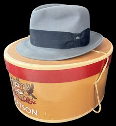 Vintage Stetson Sovereign Felt Men's Hat In Original Stetson Box, Monogrammed 'REH'