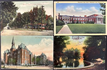 Four Vintage Brooklyn & Long Island Postcards - Three Postally Used: 1908 - 1910 - 1914