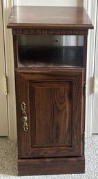 Diminutive Telephone Stand - Single Door With Open Shelf, 13.25' X 12.5' X 27.5'H