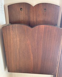 Vintage Bench Made Wall Pocket, 9.5' X 4' X 13'H