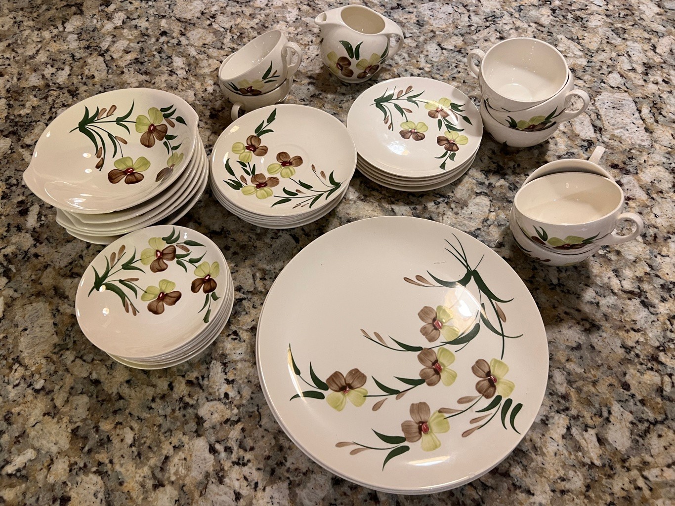 Vintage Blue Ridge Handpainted Underglaze China Set #1711 ...