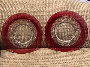 Red Glass Plates