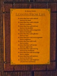 Lessons From Life Plaque