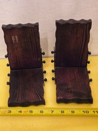 Wood & Metal Goth Book End