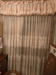 Decorative Lace Shower Curtain