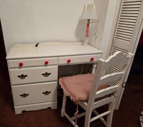 White Desk With Chair