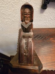 Wooden Monk Statue