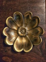Metal Tone Flower Dish