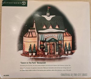 Department 56 Tavern In The Park Restaurant Lighted