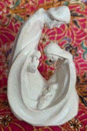 Volcanic Ash Statue Of Mary, Jesus, Joseph
