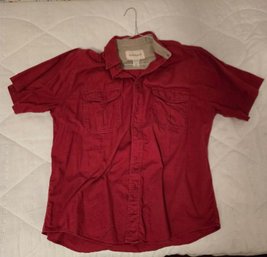 Red Short Sleeved Shirt Size L