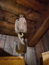 Large  Vintage Wooden Bait & Tackle