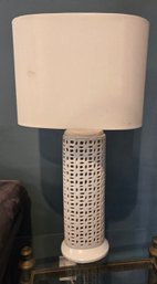 White Lamp Lattice Design Located In Great Room
