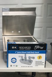 Wall Mounted Hand Sink With Faucet