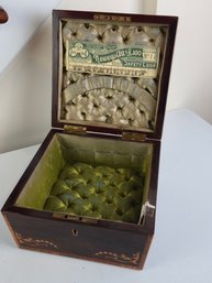 Antique 19th Century Rosewood Domed Sewing Box – Kingwood & Boxwood Floral Inlay – Circa 1830