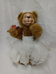 Vintage Robert Raikes Lady Bear With Flower And Bee, Signed 252 Of 400, See Pics