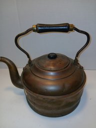 Vintage Copper Tea Kettle, Patina, Character Consistent With Age