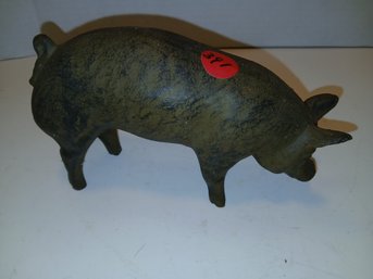Vintage Cast Iron Pig, Farmhouse Style, Decor, Fun Item, See Pic, 7inches Long