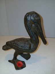 Vintage Cast Iron, Decorative Pelican. See Pics