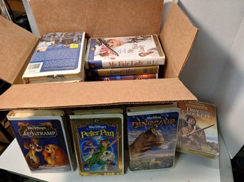 Large Lot Of Vintage Disney And Other VHS Tapes,