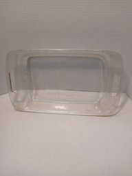 Clear Lasagna/brownie Pan With Handles. Nice Utilitarian Piece. Pyrex